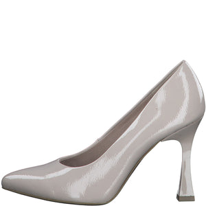 Glamorous Pointed Toe Court Shoe in Powder Patent