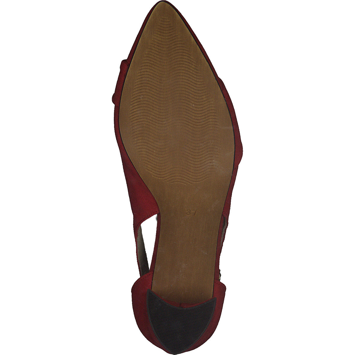 Red Block Heel with Open Sides
