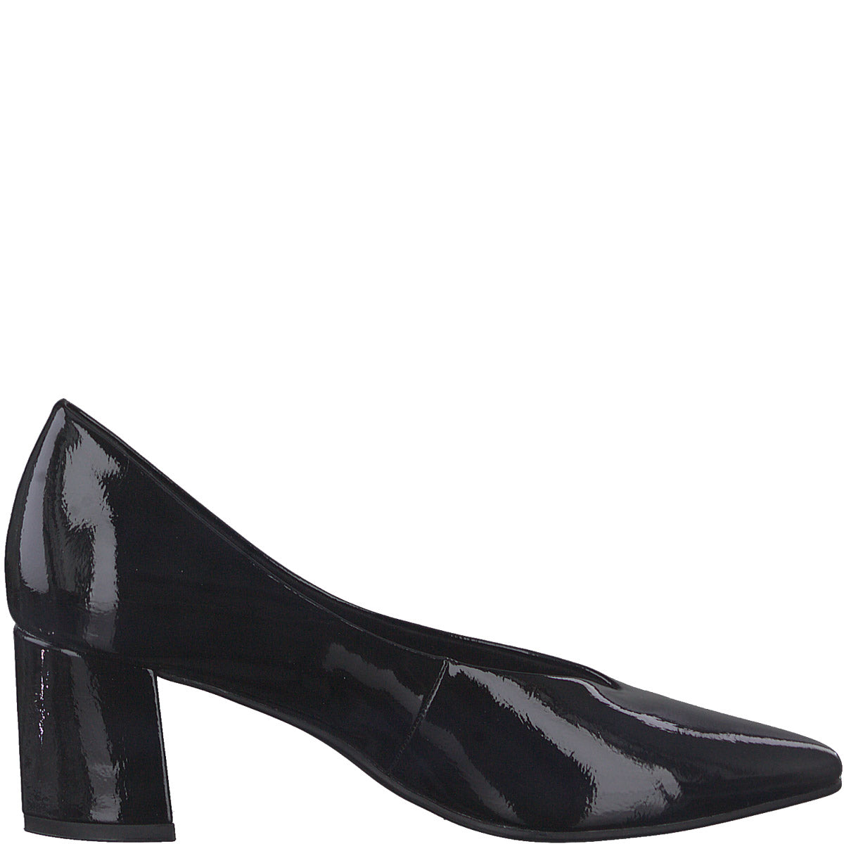 Fancy Glossy Pumps in Black Patent