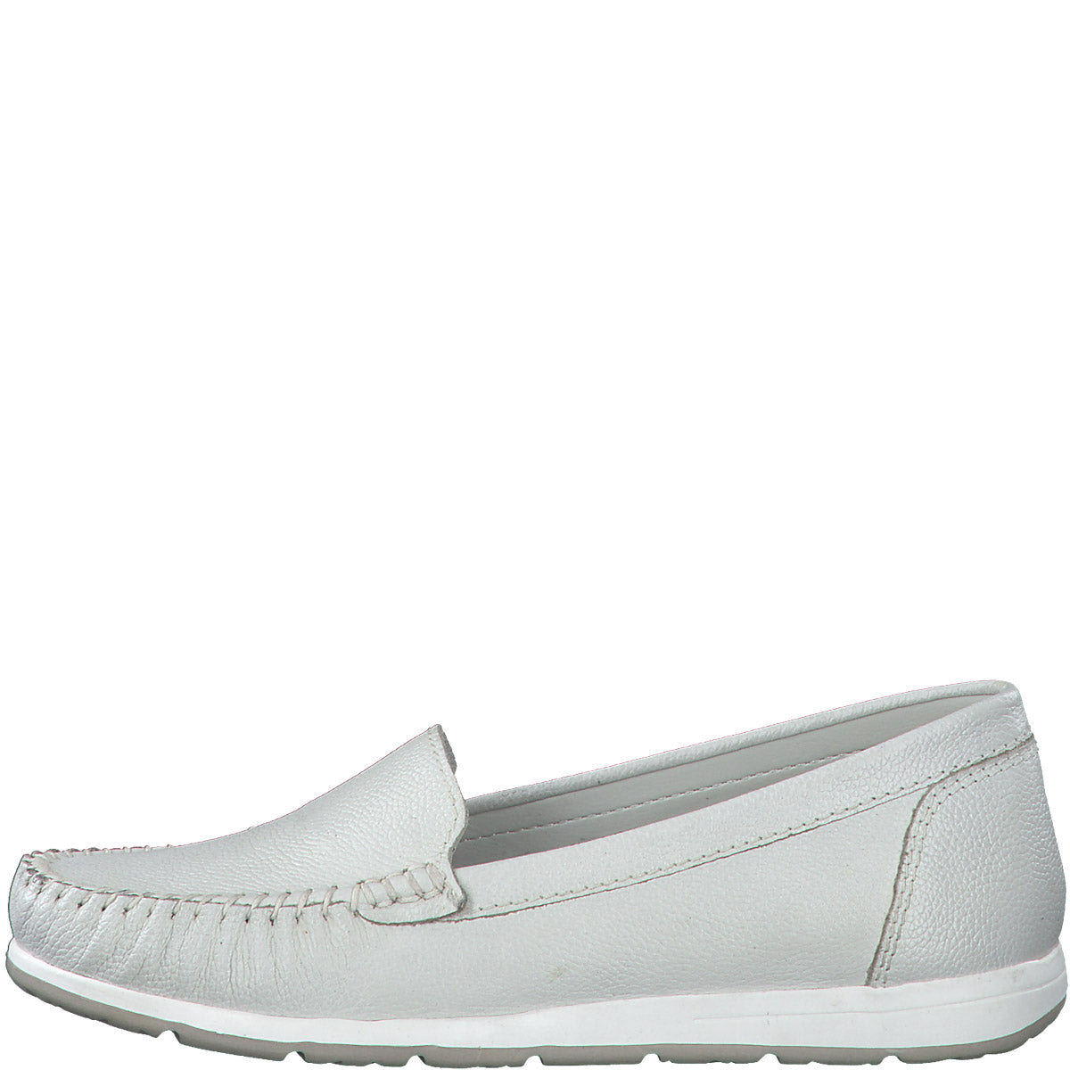 Perfect Pick Almond-Toe Loafers in White
