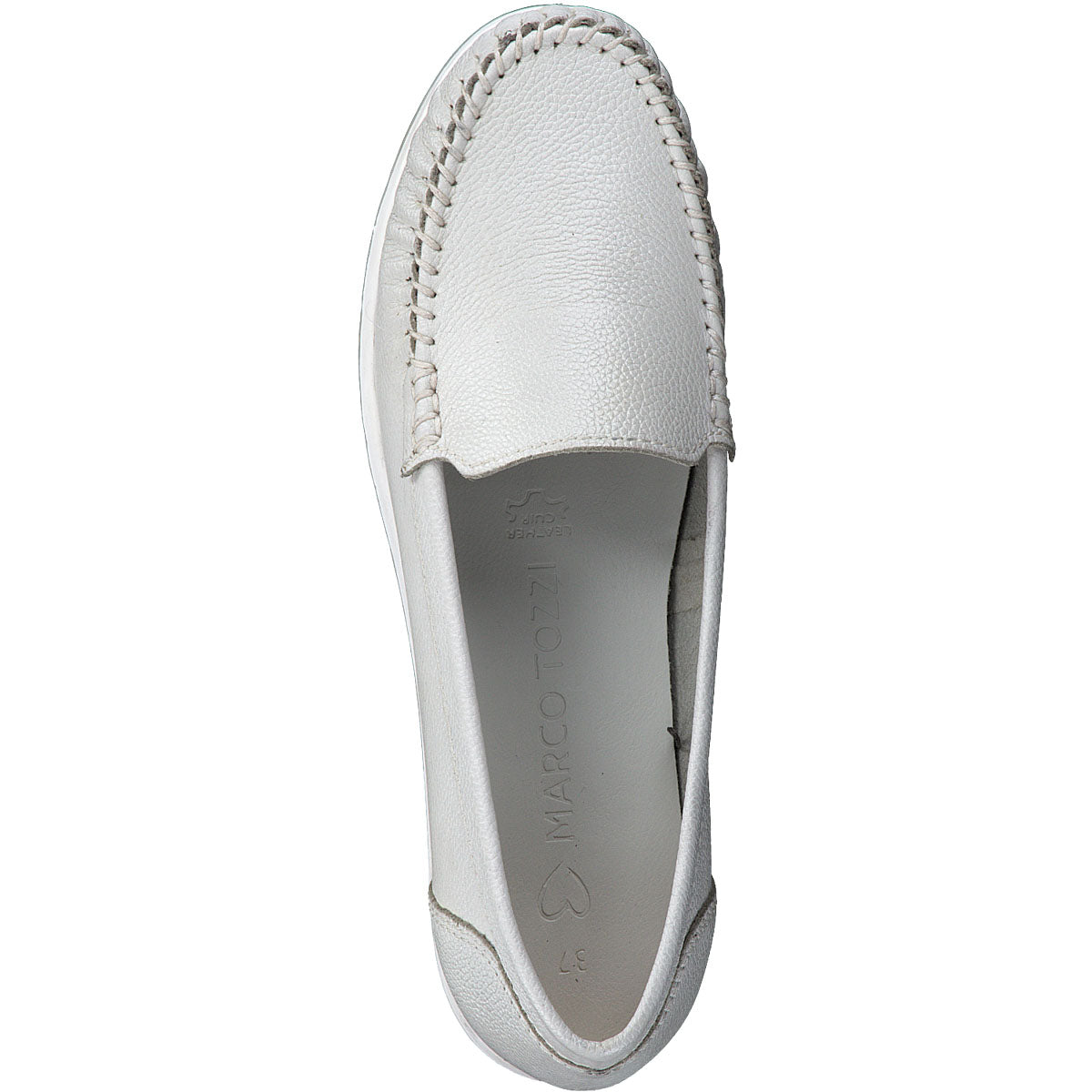 Perfect Pick Almond-Toe Loafers in White