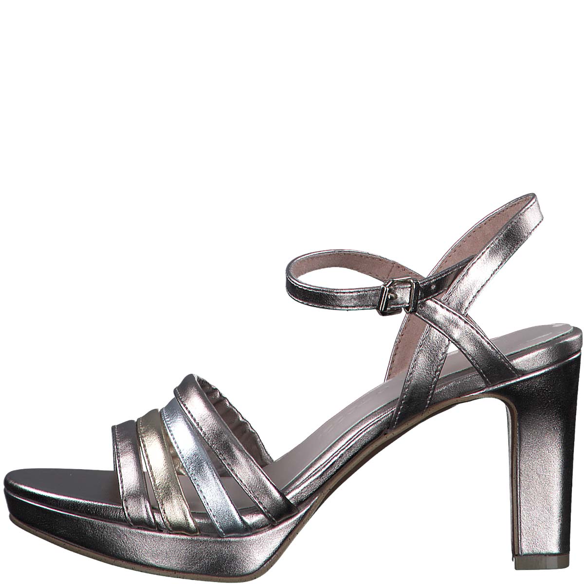Dare to Shine: Make a Statement with the Metallic Accented Platform Sandal