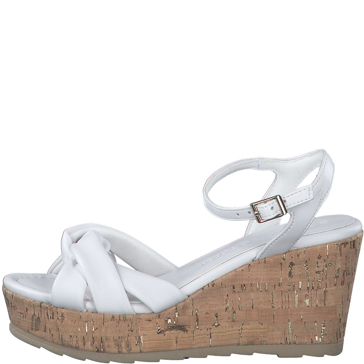 Stylish White Cork Wedge Sandals for Summer