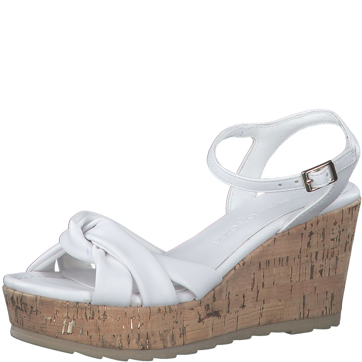 White cork wedge sandals sale