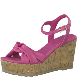 Chic Barbie Pink Platform Wedge Sandals for the Beach