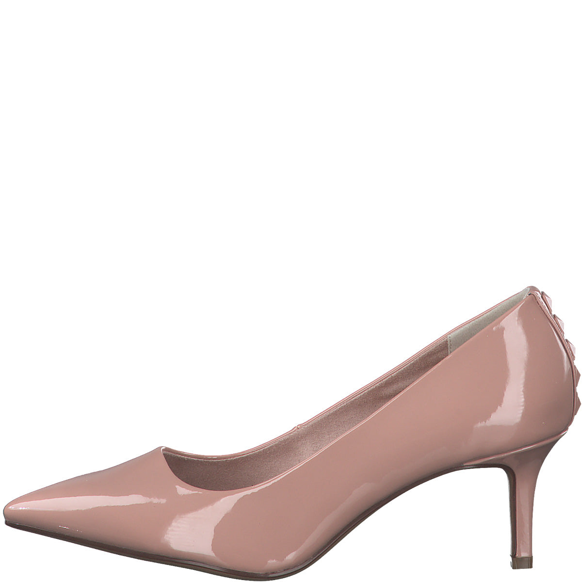 Trendsetter Pink Patent Jeweled Pumps
