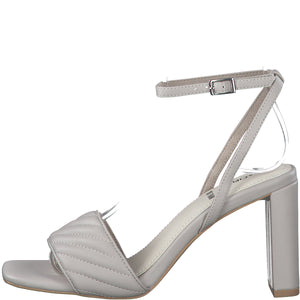 Sleek and Chic Trendy Square Toe Taupe Sandals