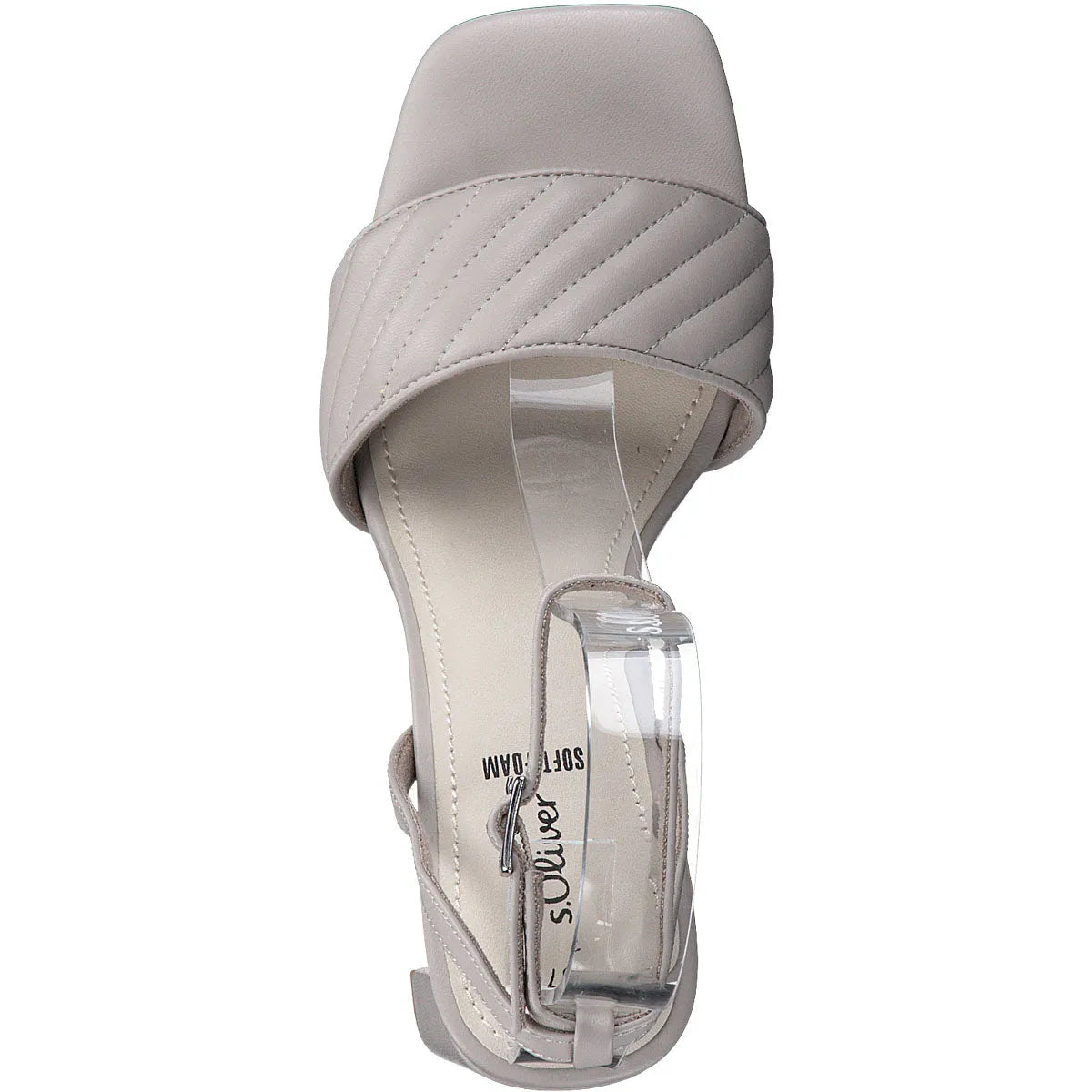 Sleek and Chic Trendy Square Toe Taupe Sandals