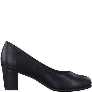 Classic Black Faux Leather Heel