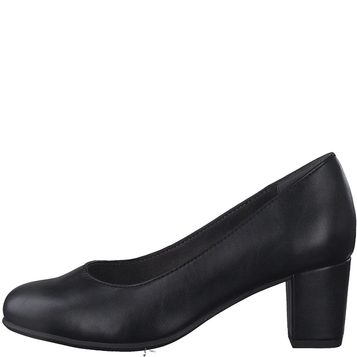 Classic Black Faux Leather Heel