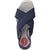 Navy Textile Summer Mule  Sandals with Wedge Heel