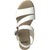 White Wedge Strappy Sandals with Cork Trim for Summer