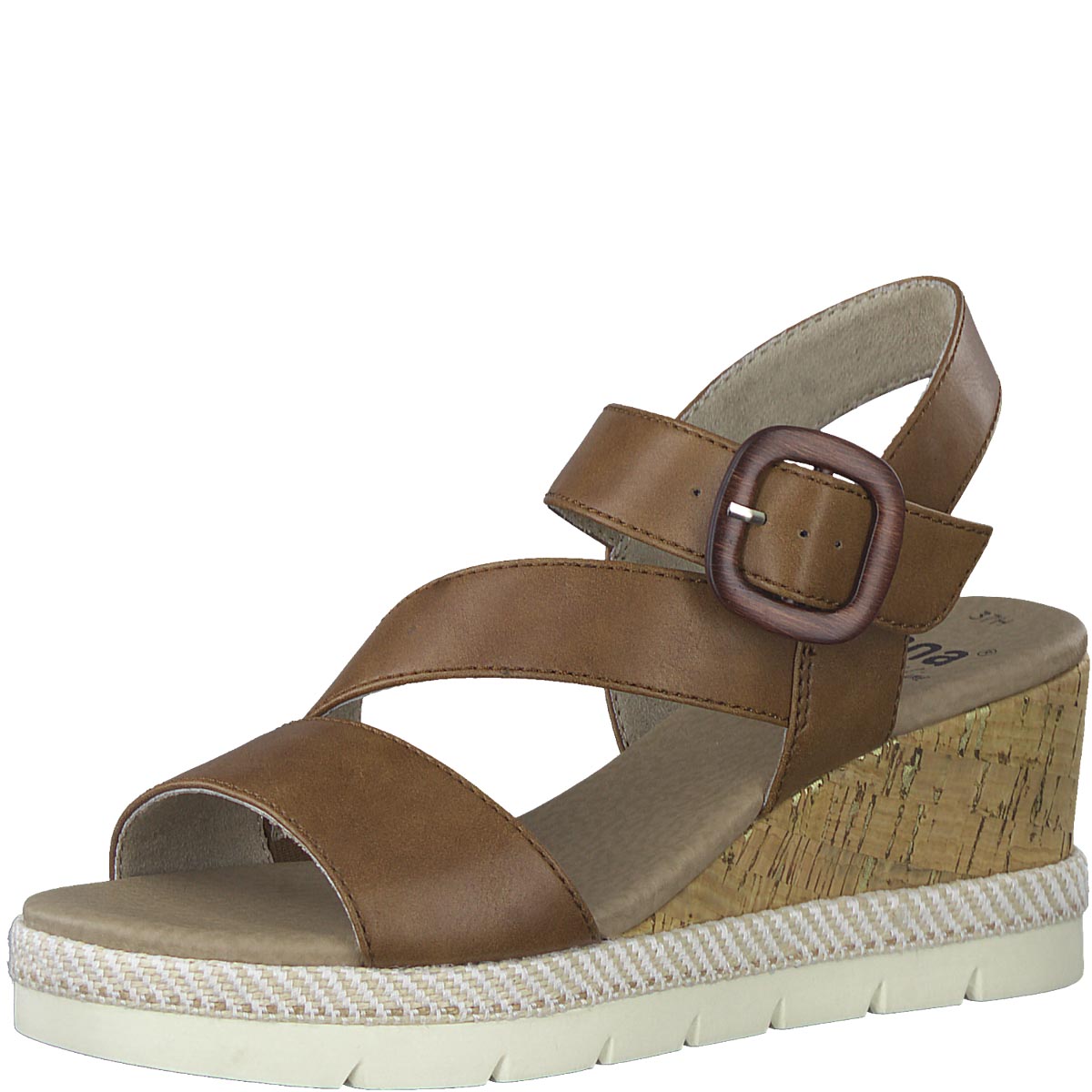 Cognac best sale wedge sandals