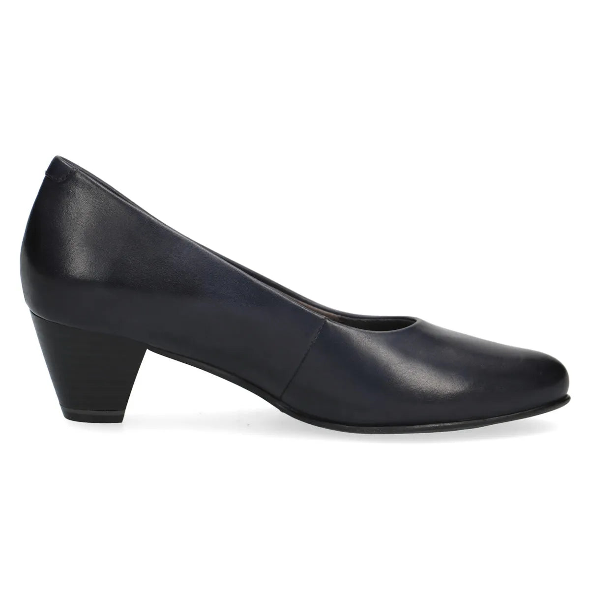 Sophisticated Statement Navy Leather Pumps - Leavys Shoes