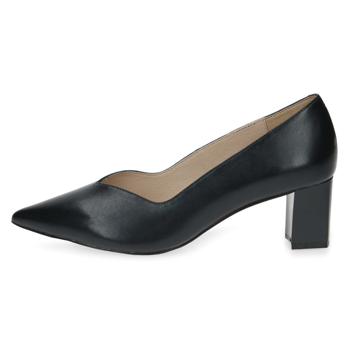 Block heel navy clearance pumps