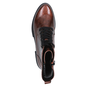 Top-down view showing the rounded toe shape of Caprice Combat Boots.