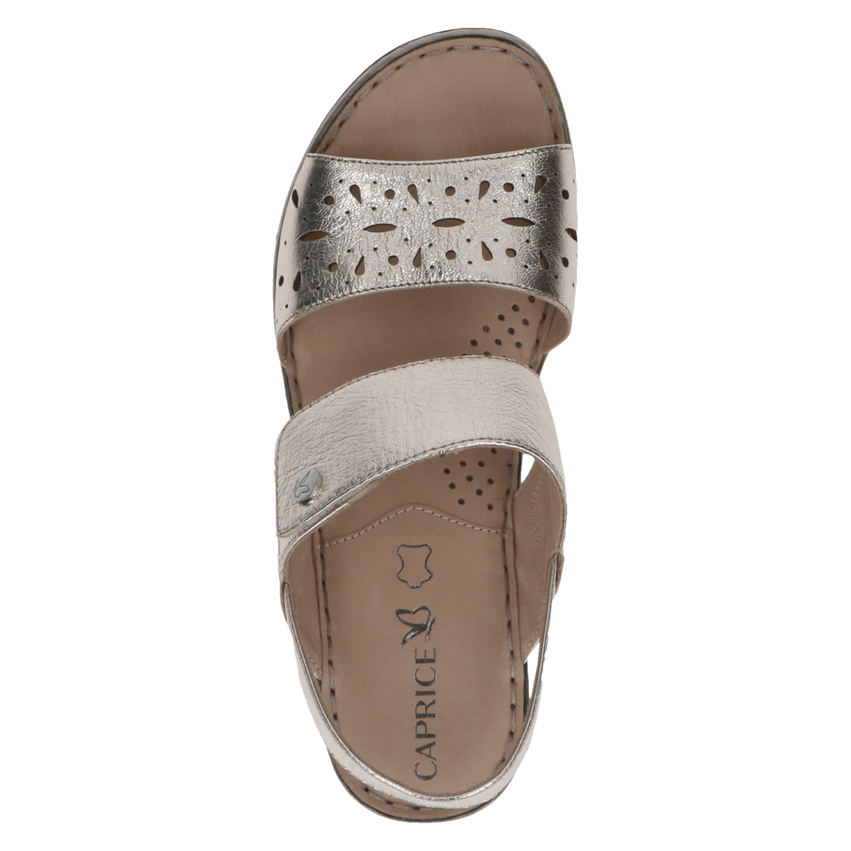 Comfortable Classic Summer Sandals in Platinum Leavys Shoes