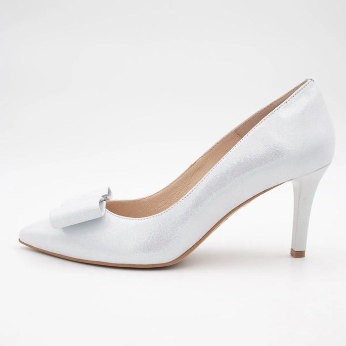 Silver Shine Classy Silver High Heels - Leavys Shoes
