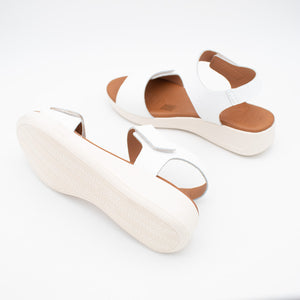 Sunny Day White Dual Strap Sandals