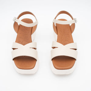 Trendy and Chic Beige Square-Toe Sandals
