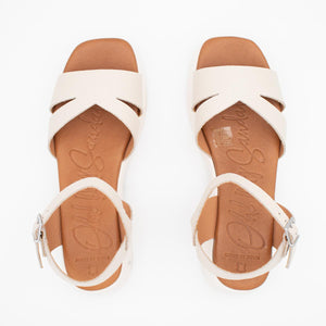 Trendy and Chic Beige Square-Toe Sandals