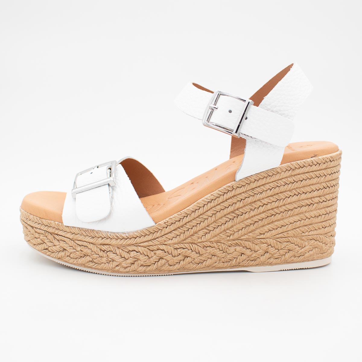 White best sale summer wedges