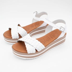Versatile Weaved Strapped White Summer Sandals
