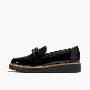 Totally Timeless Chain-Link Black Loafers