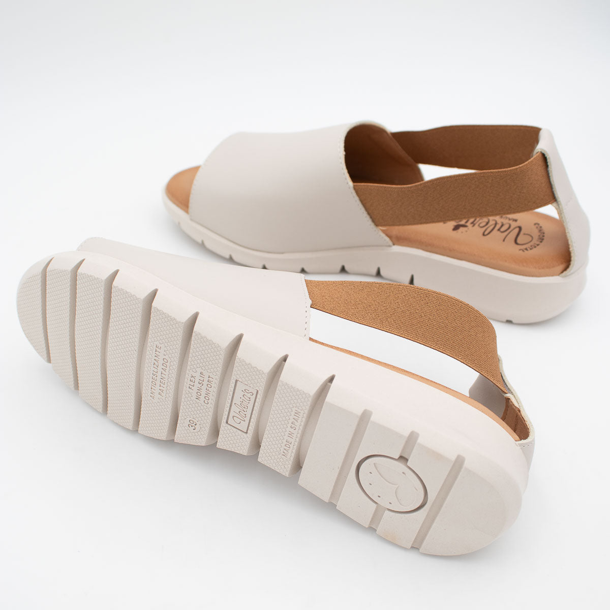 Easy-On, Easy-Off: Stretch Strap Beige Summer Sandals