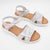 Velcro Strap Summer Sandals in White Multi