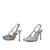 Sparkling-Style Slingback Diamante Silver Sandals