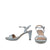 Sleek Silver Thick Heeled Sandals for Formal Events