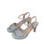 Sophisticated Silver Block Heeled Sandals for Special Occasions