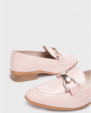 Wonders Ermes - Bold and Bright Pink Patent Leather Loafers