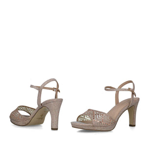 Glamorous Even Rose Thick Heel Sandals for Occasions