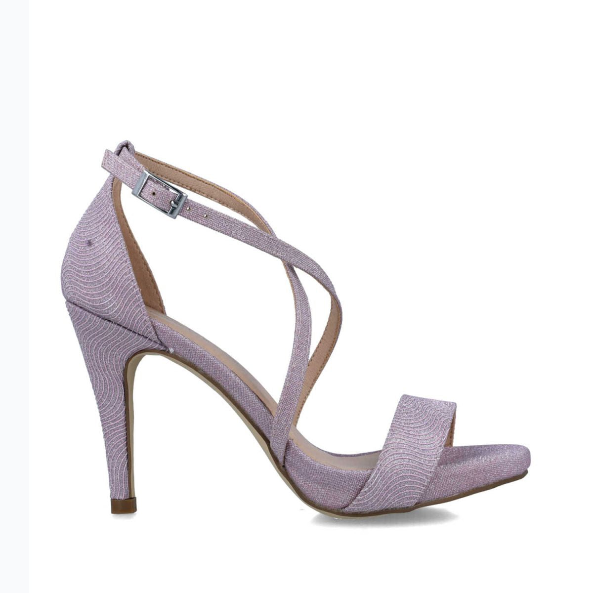Feminine Pink Strappy Sandals for Evening Wear