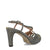 Trendy Mid Heel Sandals with a Strappy Design in Grey