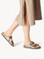 Comfortable Flat Slip-On Sandals in Grey