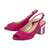 Fuchsia Flair Slingback Block Heels positioned at a dynamic angle.