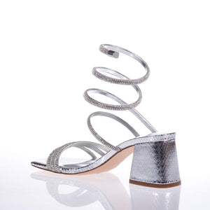 Boho Babe Spring Strap Silver Sandals