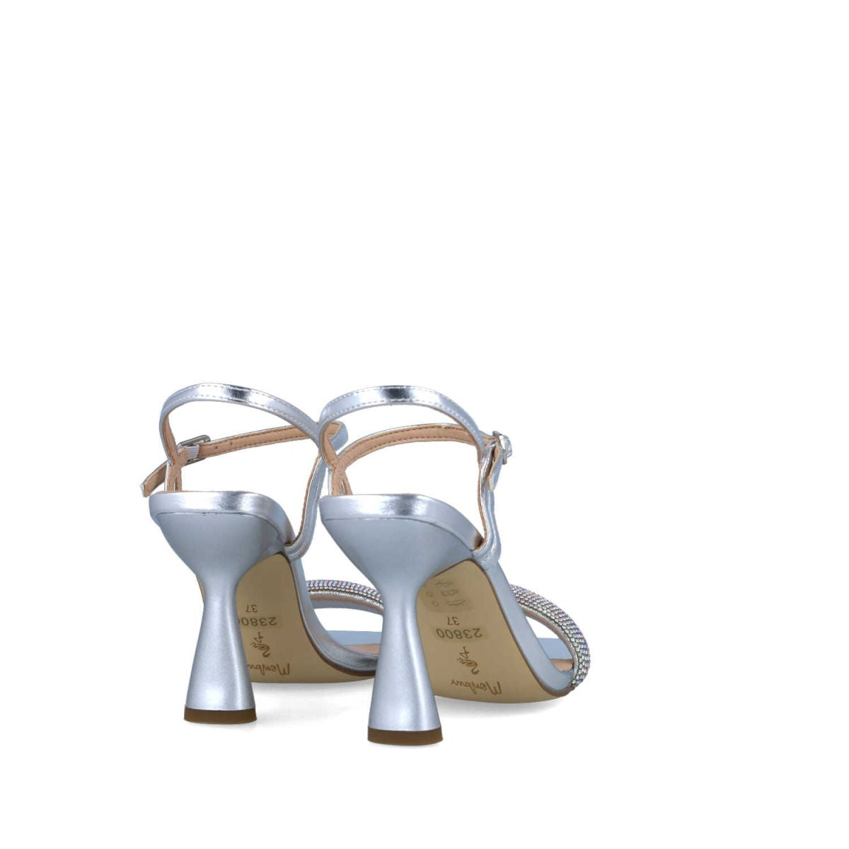 Fashion-Forward Silver Reflective Sandals for Occasions
