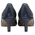 Versatile Style Navy Kitten Heel Shoes with Pointed Toe