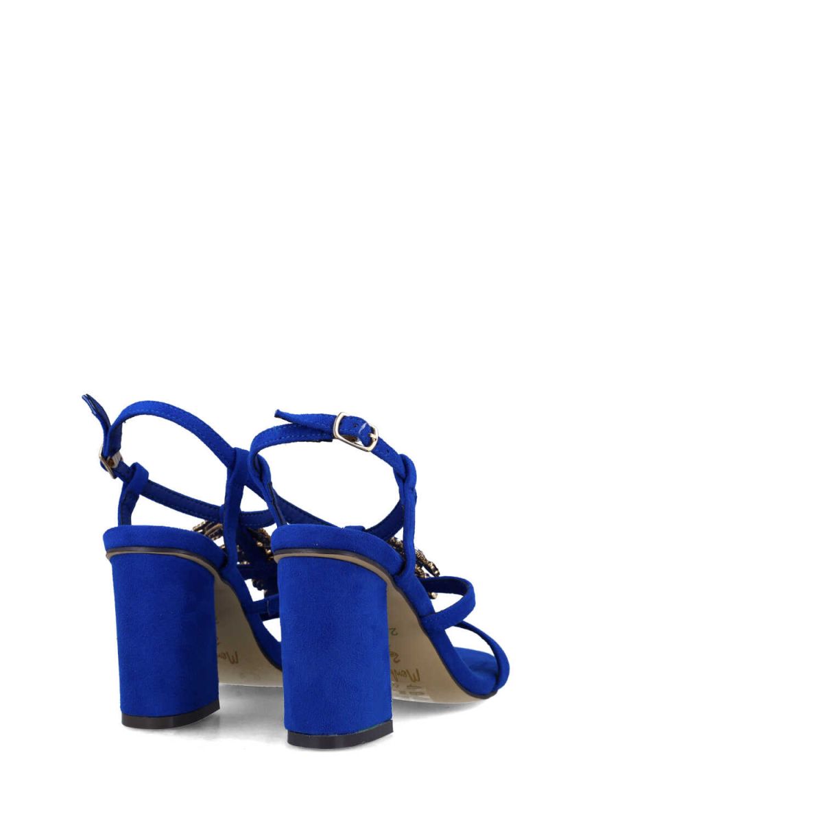 Striking Royal Blue Block Heel Sandals