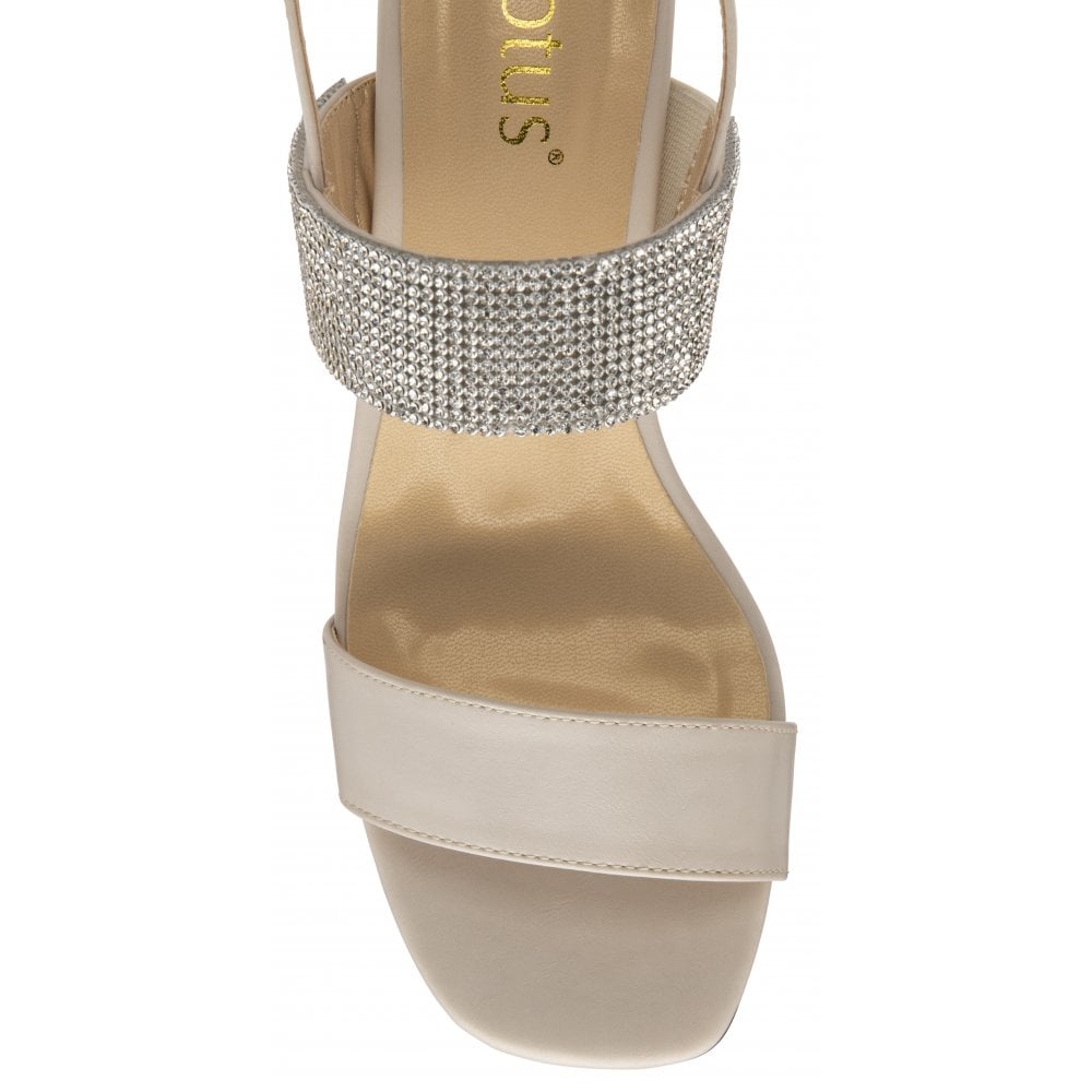 Lotus Elisena Nude Diamante Sandal – Elegant & Glamorous