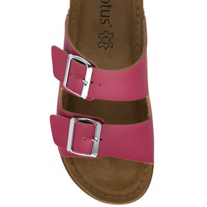 Casual Comfort Raspberry Open Toe Mule Sandals