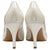 Clean and Crisp White Patent Mid Heel Court Shoes